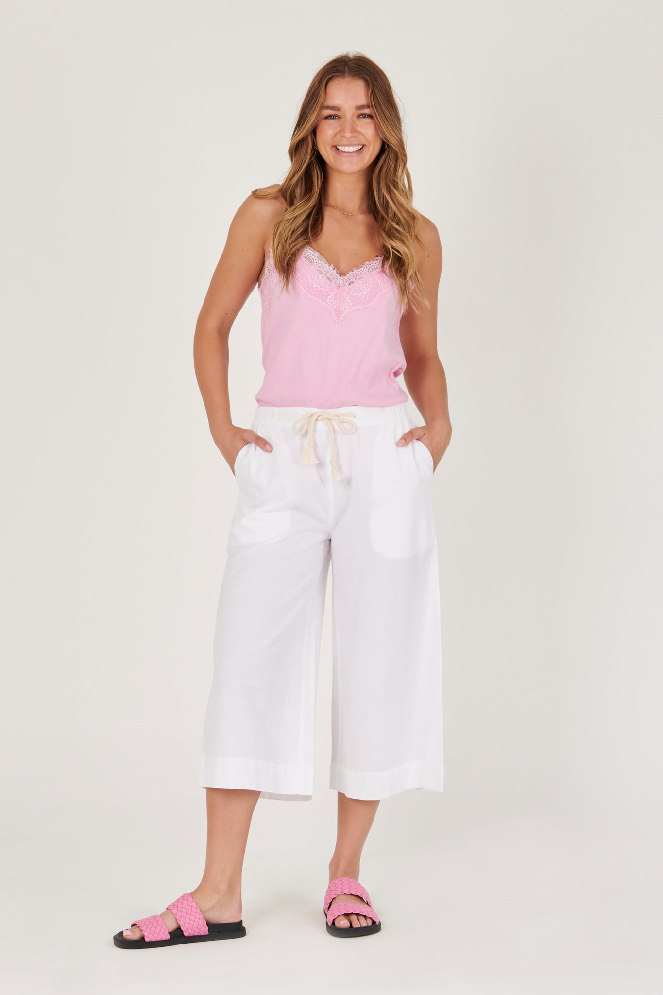 One Ten Willow Culotte - White