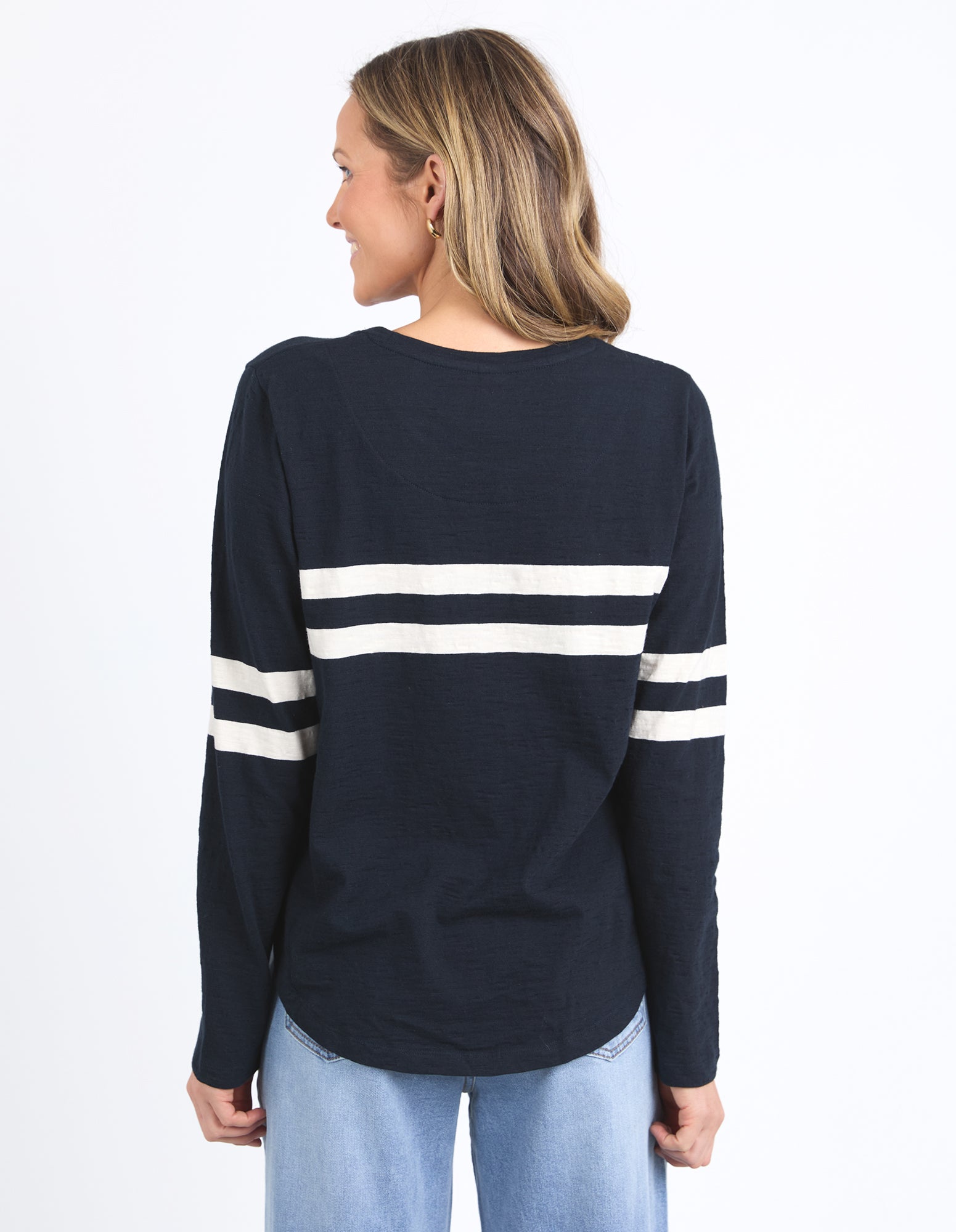 Elm Adora Long Sleeve Tee - Navy