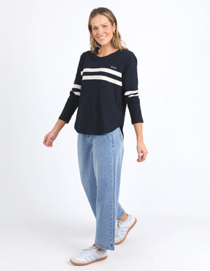 Elm Adora Long Sleeve Tee - Navy