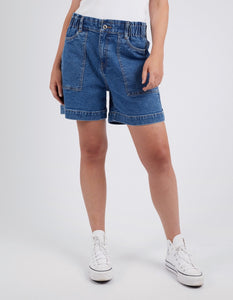 Elm Atlas Denim Short - Dark Blue