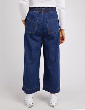 Elm Greta Wide Leg Pant - Dark Blue Denim