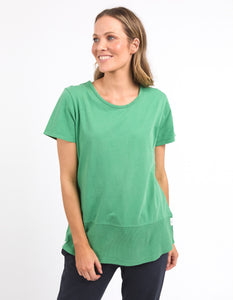 Elm Rib SS Tee - Green Briar