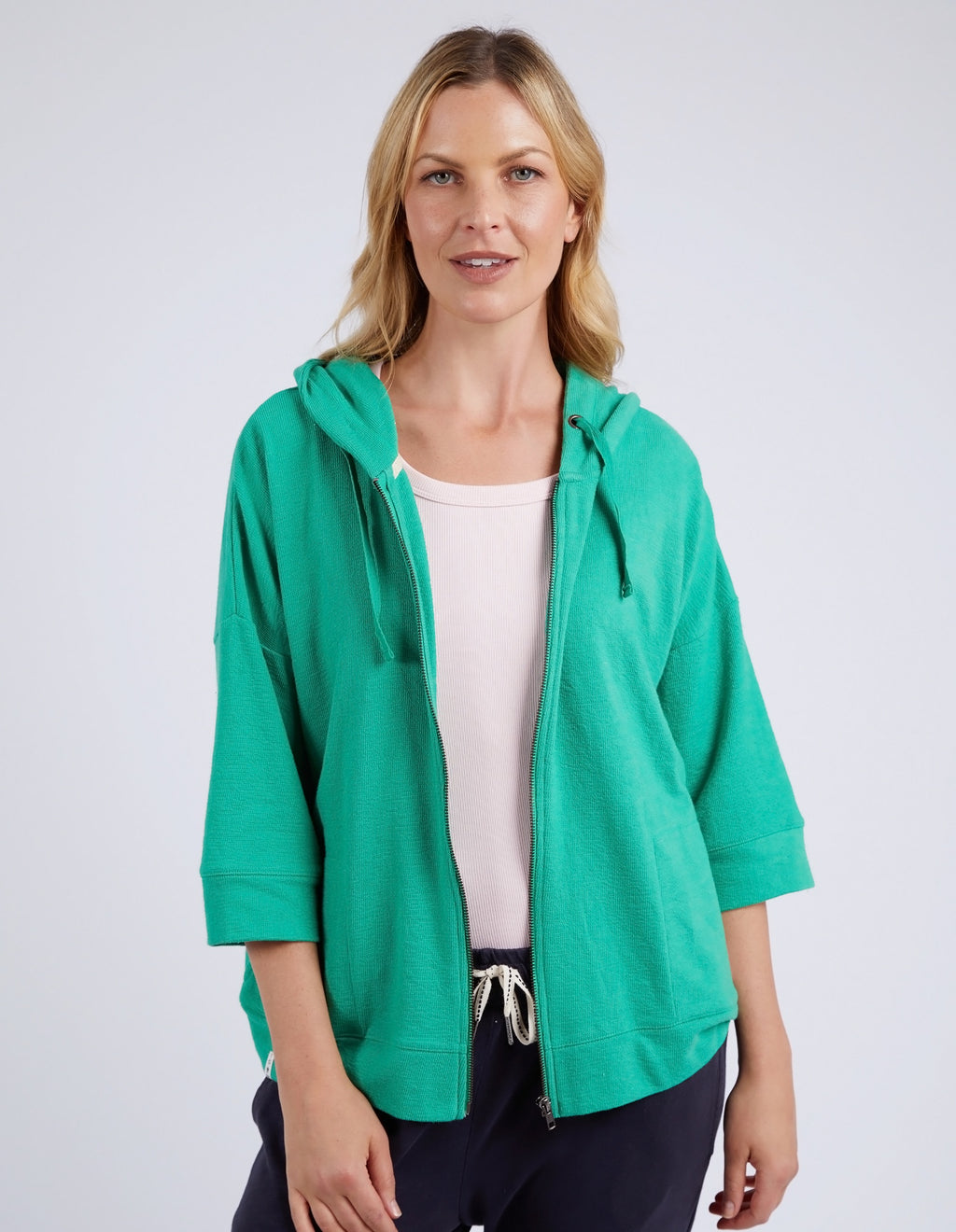 Elm Beachy Zip Hoodie - Green Briar