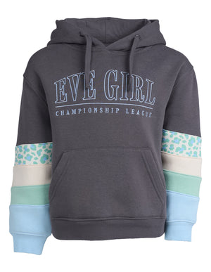 Eve Girl Junior League Panel Hoodie - Charcoal