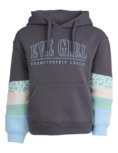 Eve Girl Junior League Panel Hoodie - Charcoal