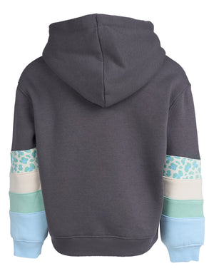 Eve Girl Junior League Panel Hoodie - Charcoal