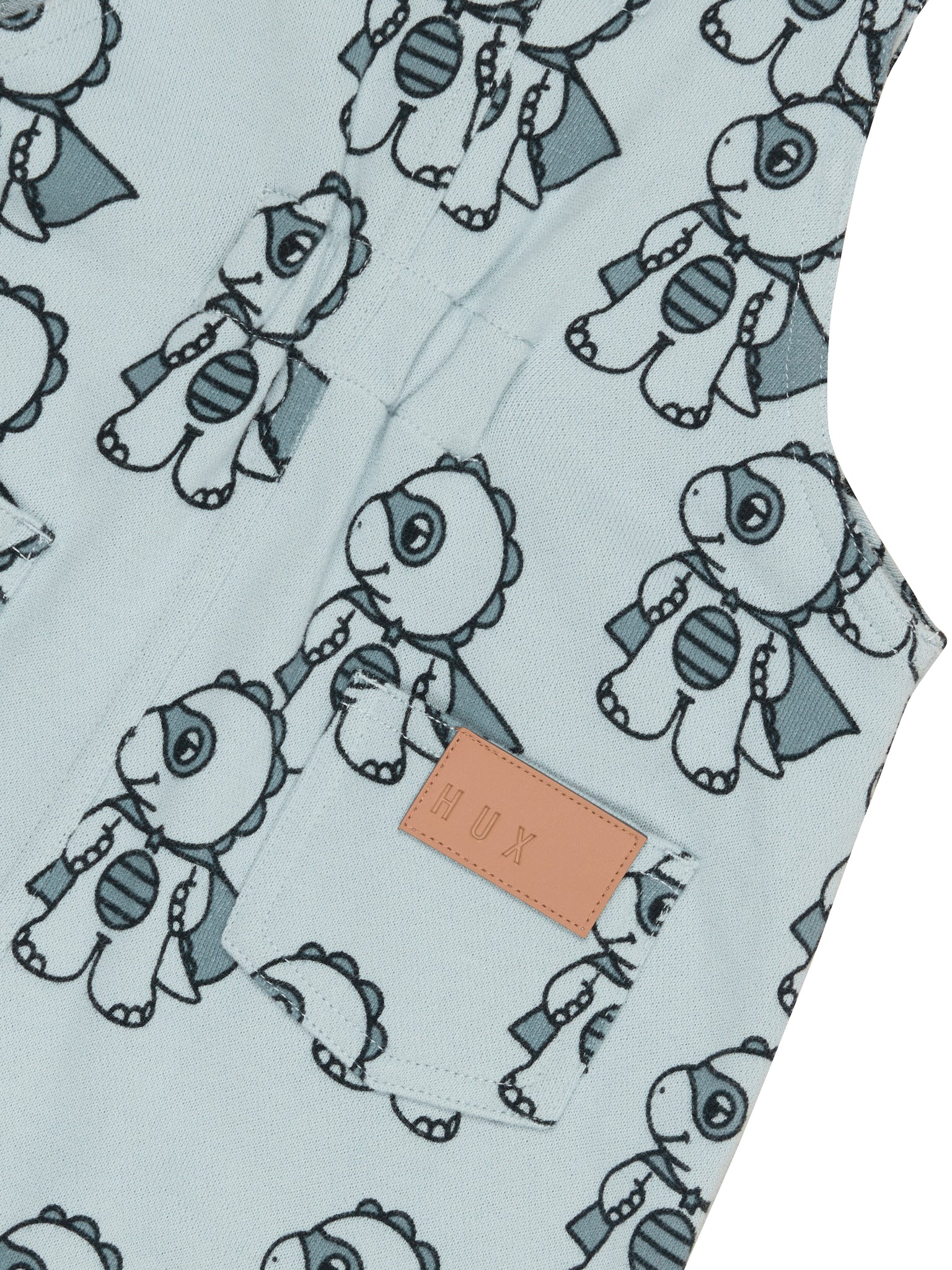 Huxbaby Dino Hero Terry Overalls - Slate