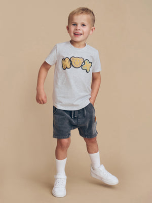 Huxbaby Hux Badge T-shirt - Grey Marle