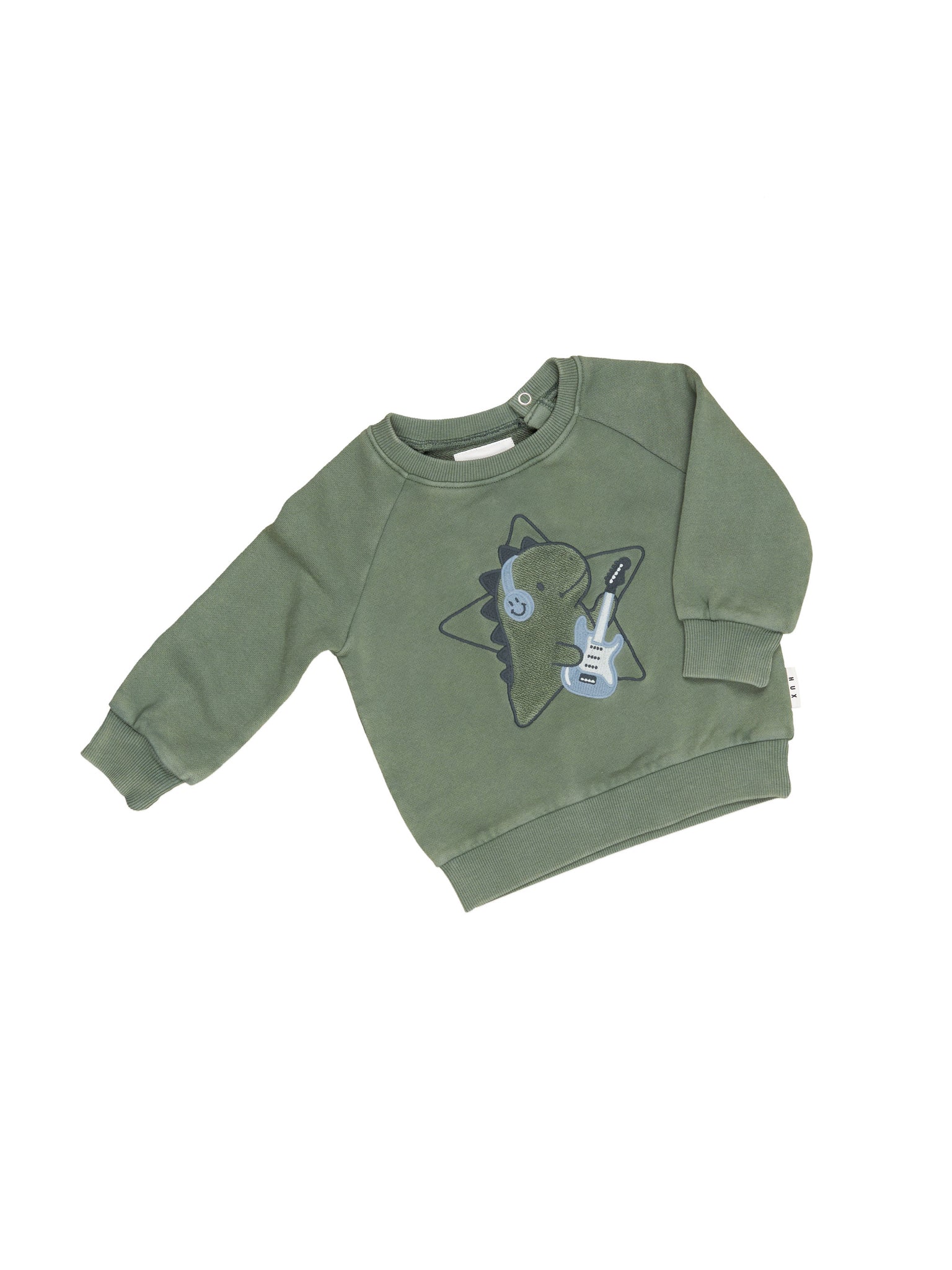 Huxbaby Dino Star Sweatshirt - Washed Green