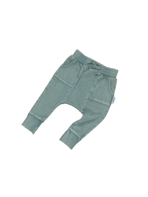 Huxbaby Pocket Drop Crotch Pant - Vintage Slate