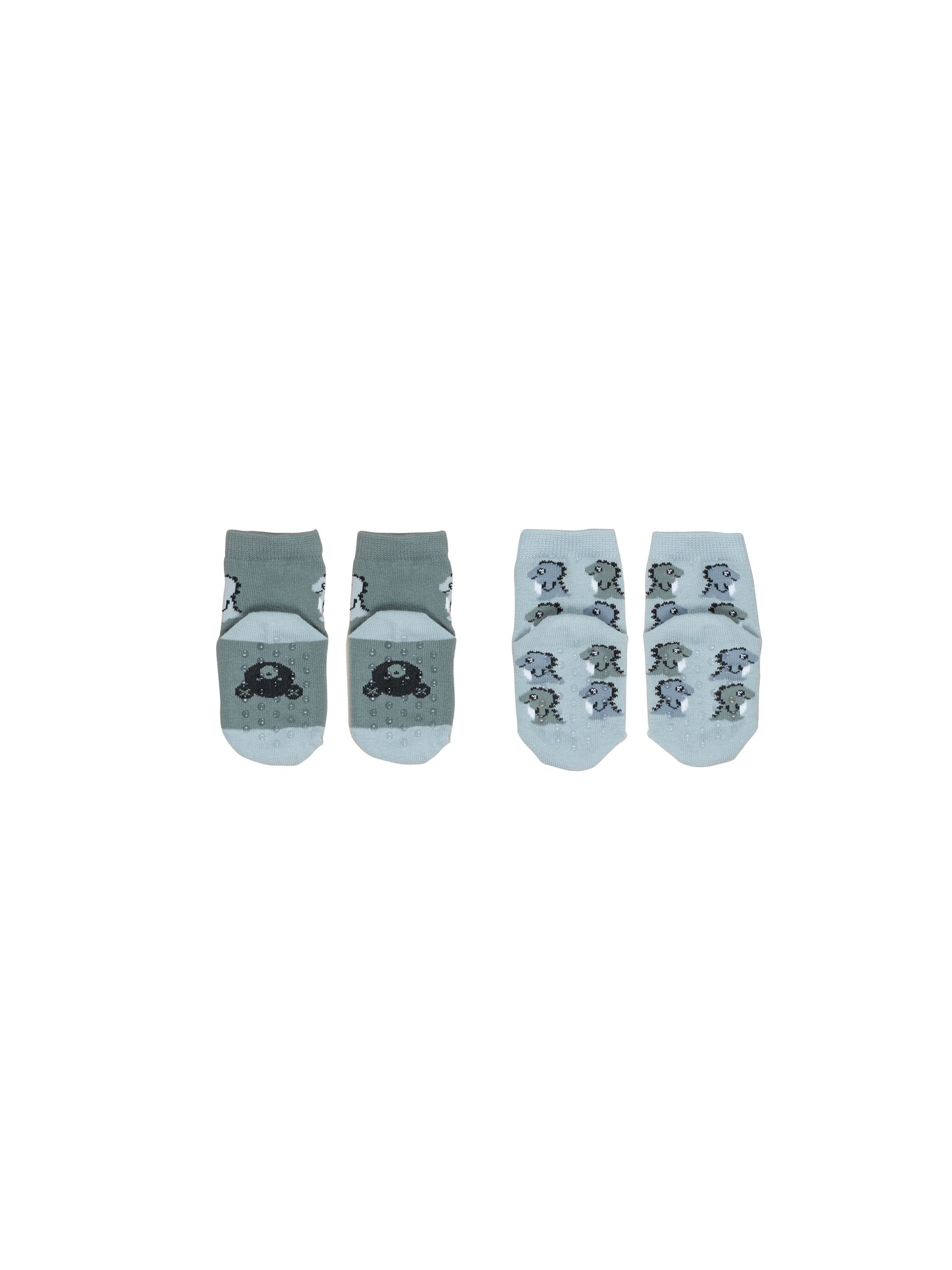 Huxbaby Dino 2 Pack Socks - Old Slate/Slate