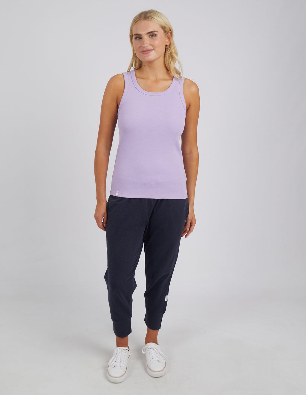 Elm Fundamentals Rib Crew Tank - Periwinkle