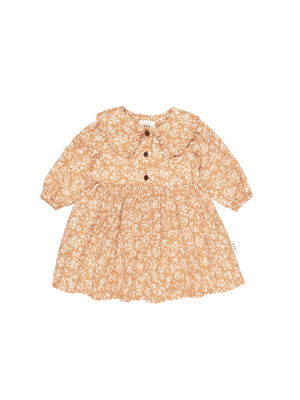 Huxbaby Floral Warm Glow Collar Dress