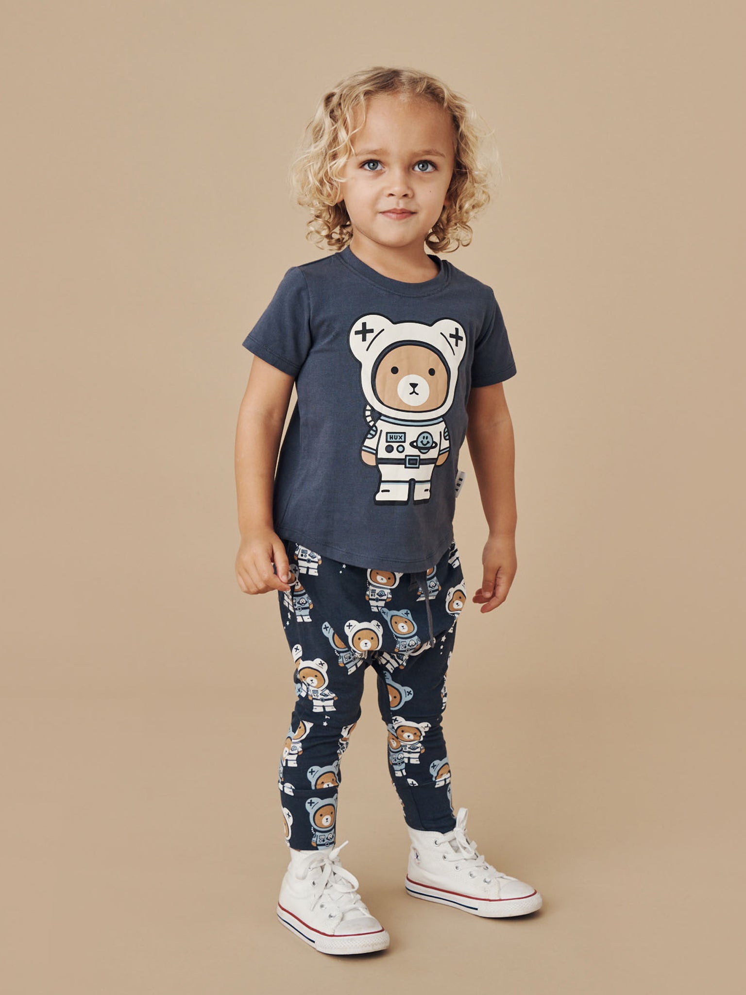 Huxbaby Astro Bear T-shirt - Ink