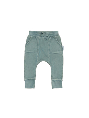 Huxbaby Pocket Drop Crotch Pant - Vintage Slate