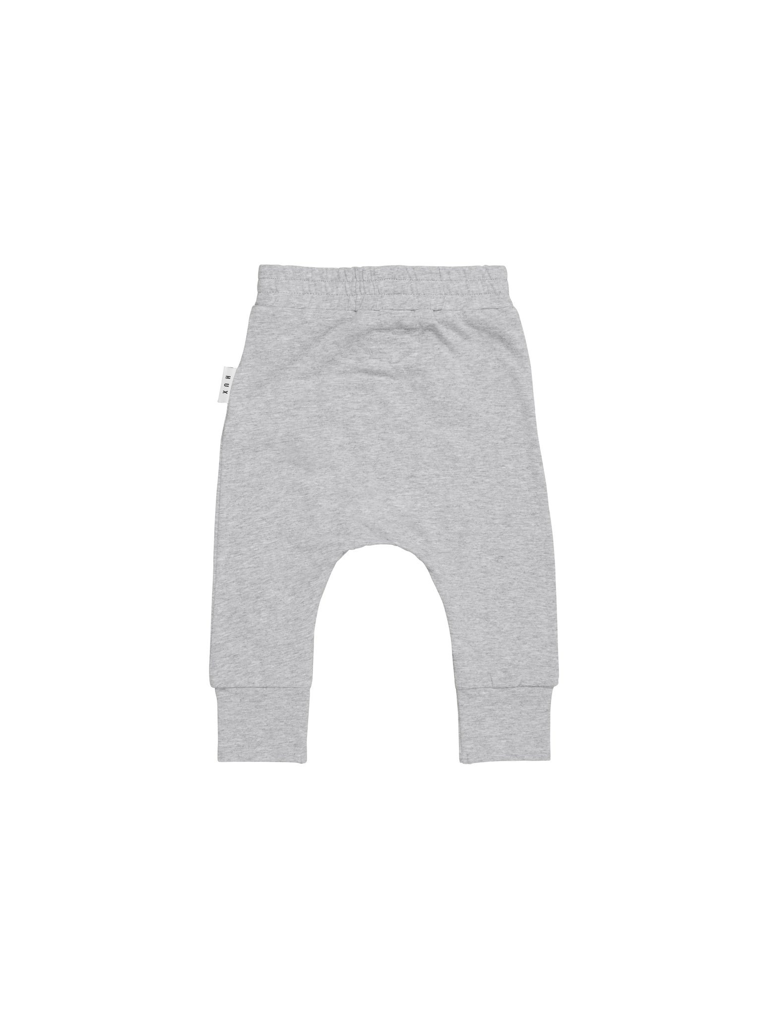 Huxbaby Dino Racer Knee Drop Crotch Pant - Grey Marle